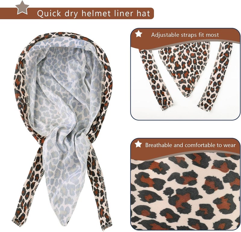 DOCILA 3 Pcs Do Rags for Men Skull Cap Bandana Hat Breathable Helmet Linner Beanie - Image 5